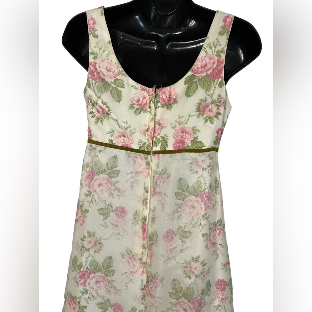 Vintage 60’ Lovely long Rose print dress - Picture 5 of 5